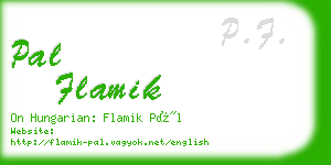 pal flamik business card